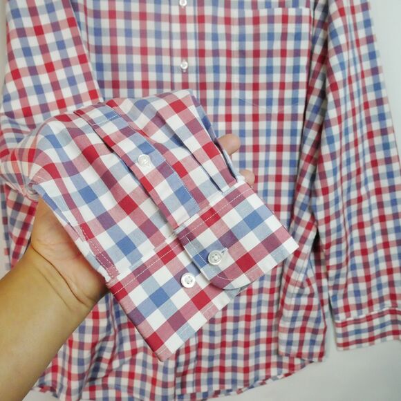 George Men’s Shirt Size 3XL Button Down Long Sleeve Classic Fit Plaid Shirt - Picture 6 of 12